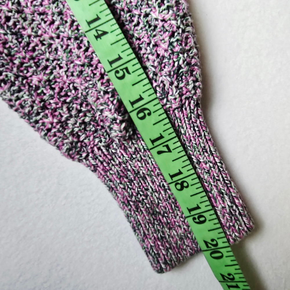 J. Jill Speckled Knit Button Front Cardigan Sweater Lavender Pink Green Size S - Picture 9 of 10